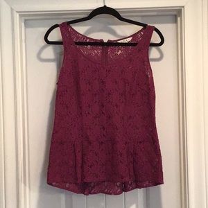 CAbi lace sleeveless blouse size S
